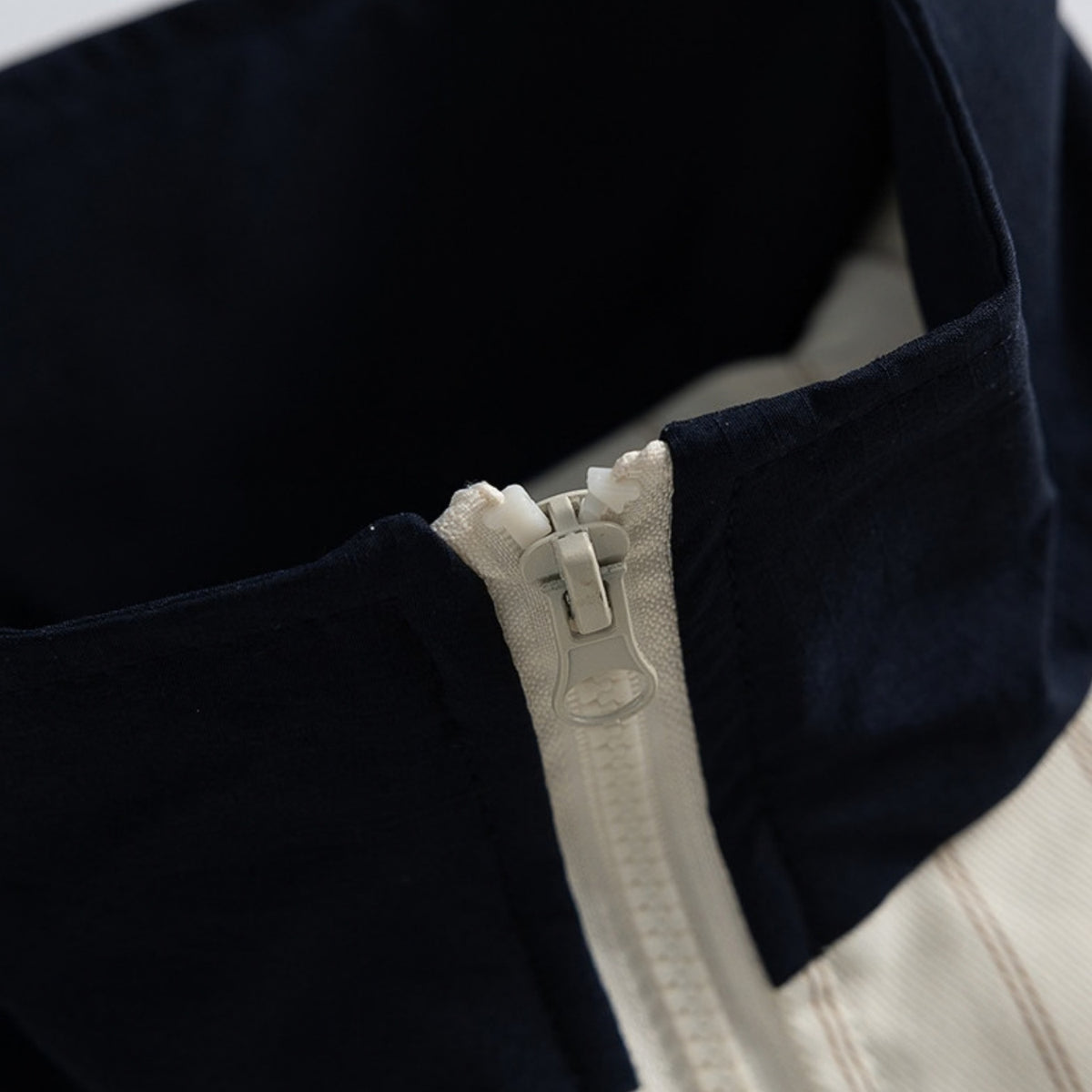 Vintage Striped Colorblock Utility Jacket