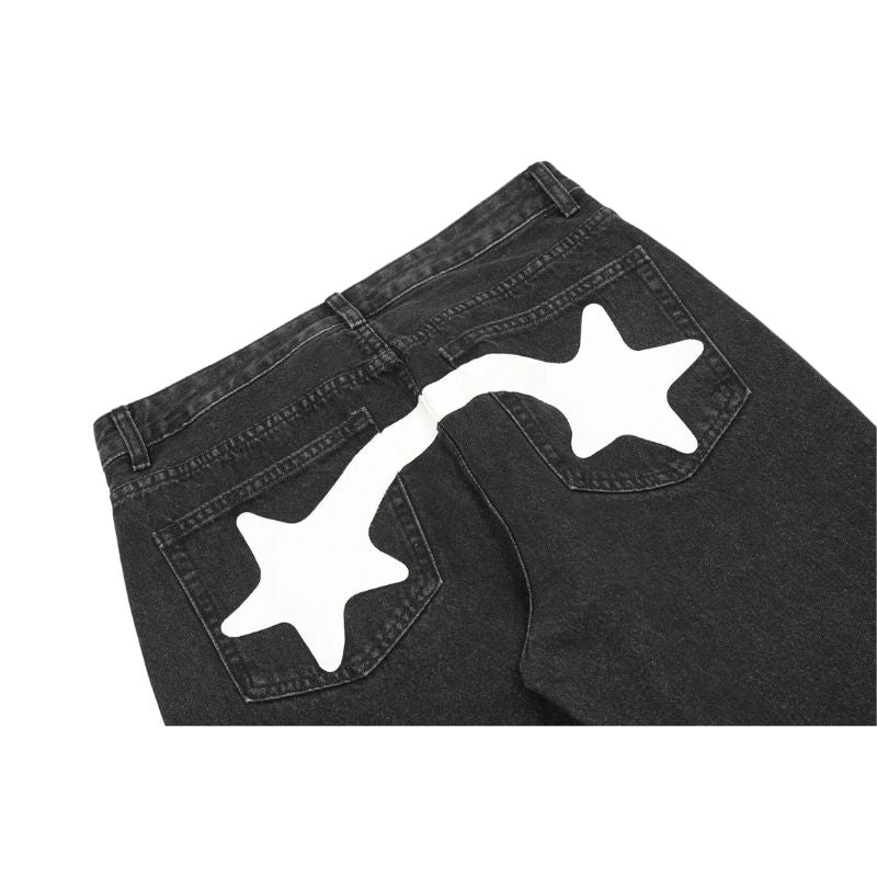 Star Pattern Printed Jeans