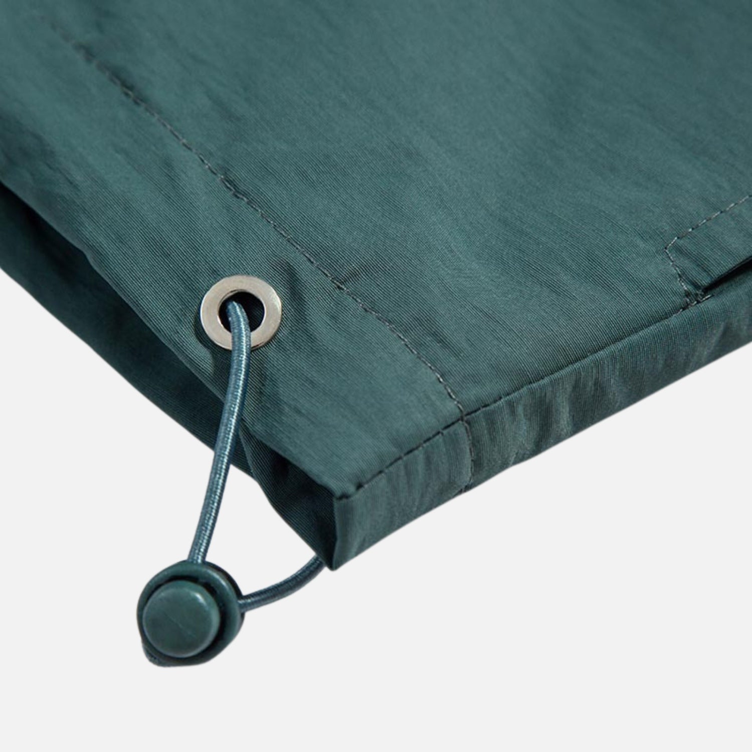 Solid Letter Print Hooded Windbreaker