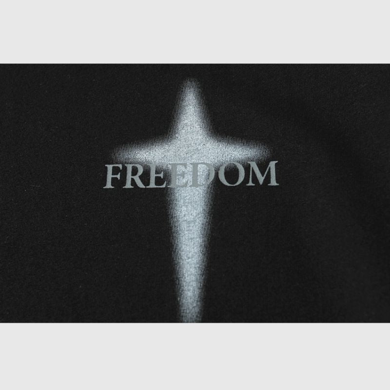 Baumwoll-T-Shirt mit vierzackigem Stern