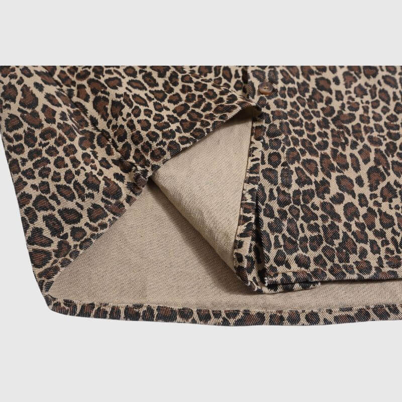 Vintage Leopard Cotton Shirts