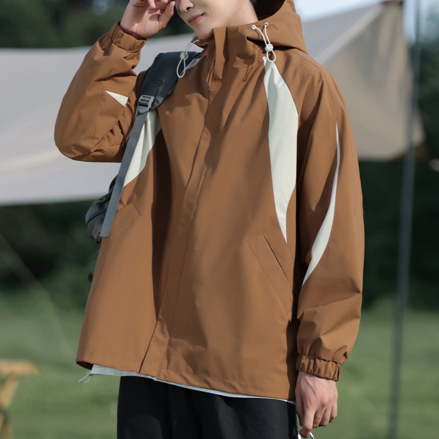 Minimal Wind-Resistant Hooded Jacket