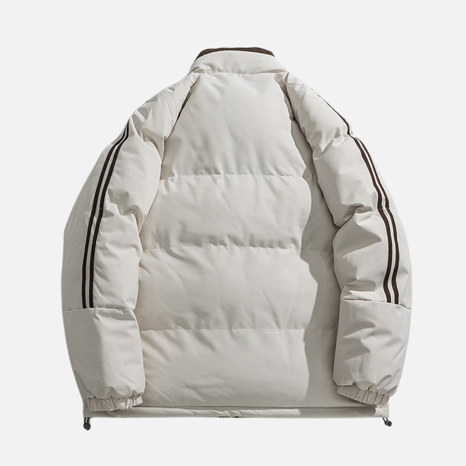 Striped Sleeve Puffer Jacket