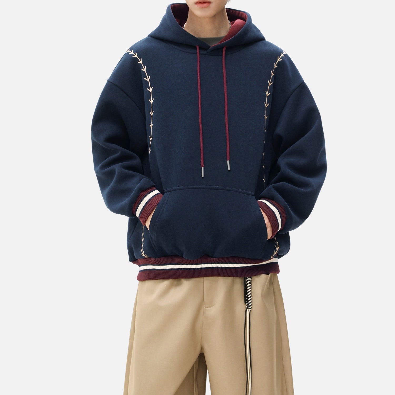 Heavyweight Vintage Contrast Embroidered Hoodie