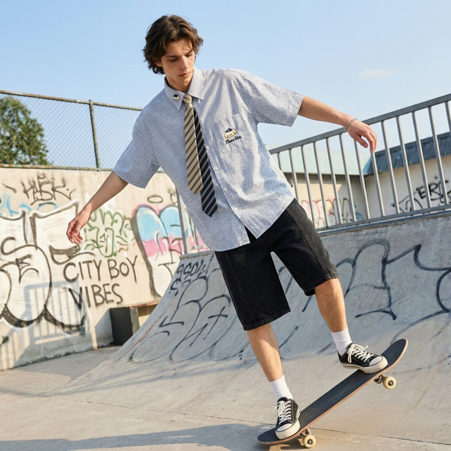 Schickes kurzärmeliges Hemd mit Karomuster