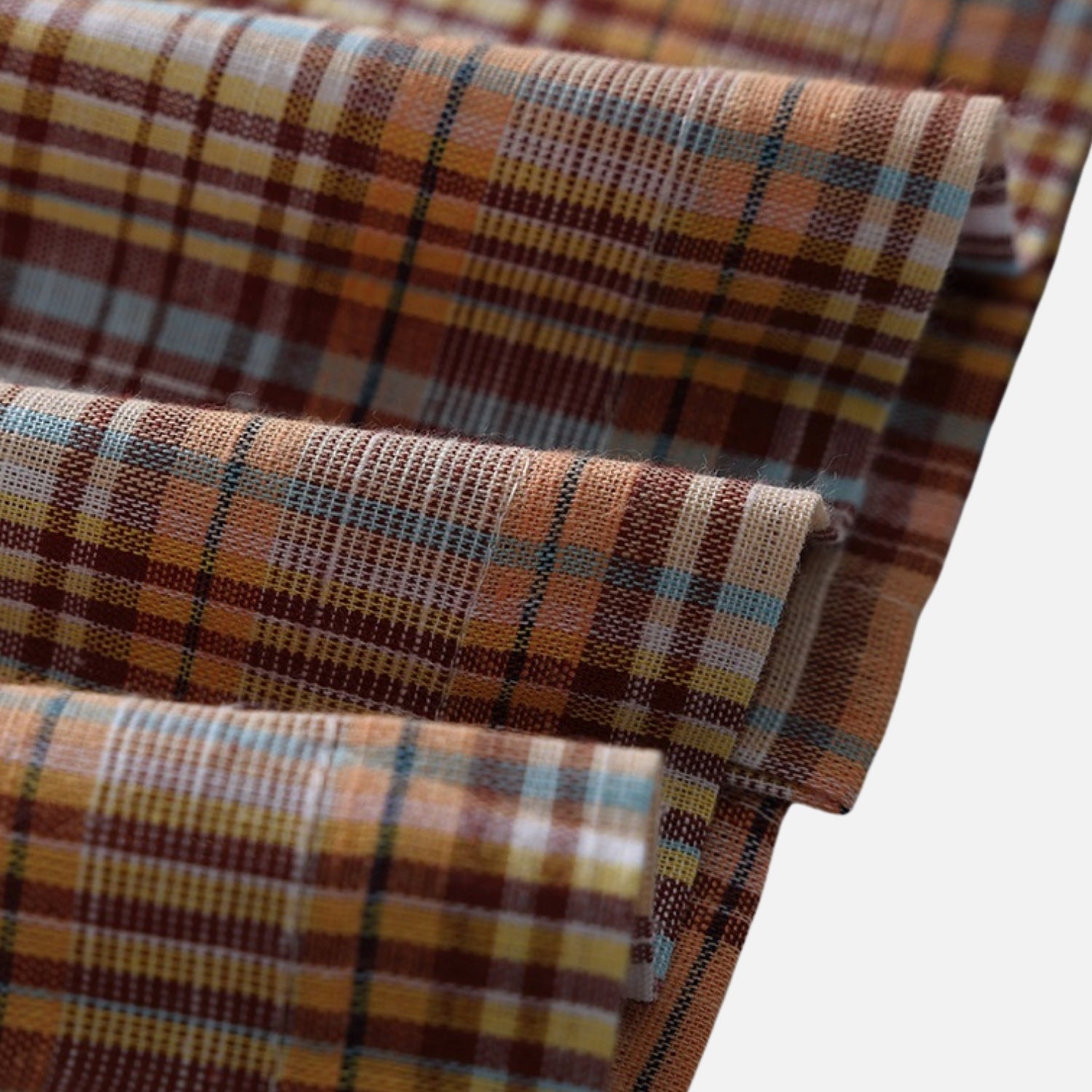 Vintage Plaid Print Cotton Shirt