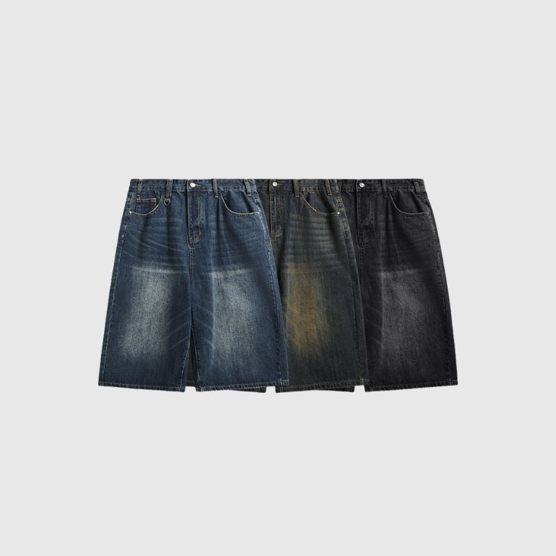 Gewaschene Jorts mit weitem Bein