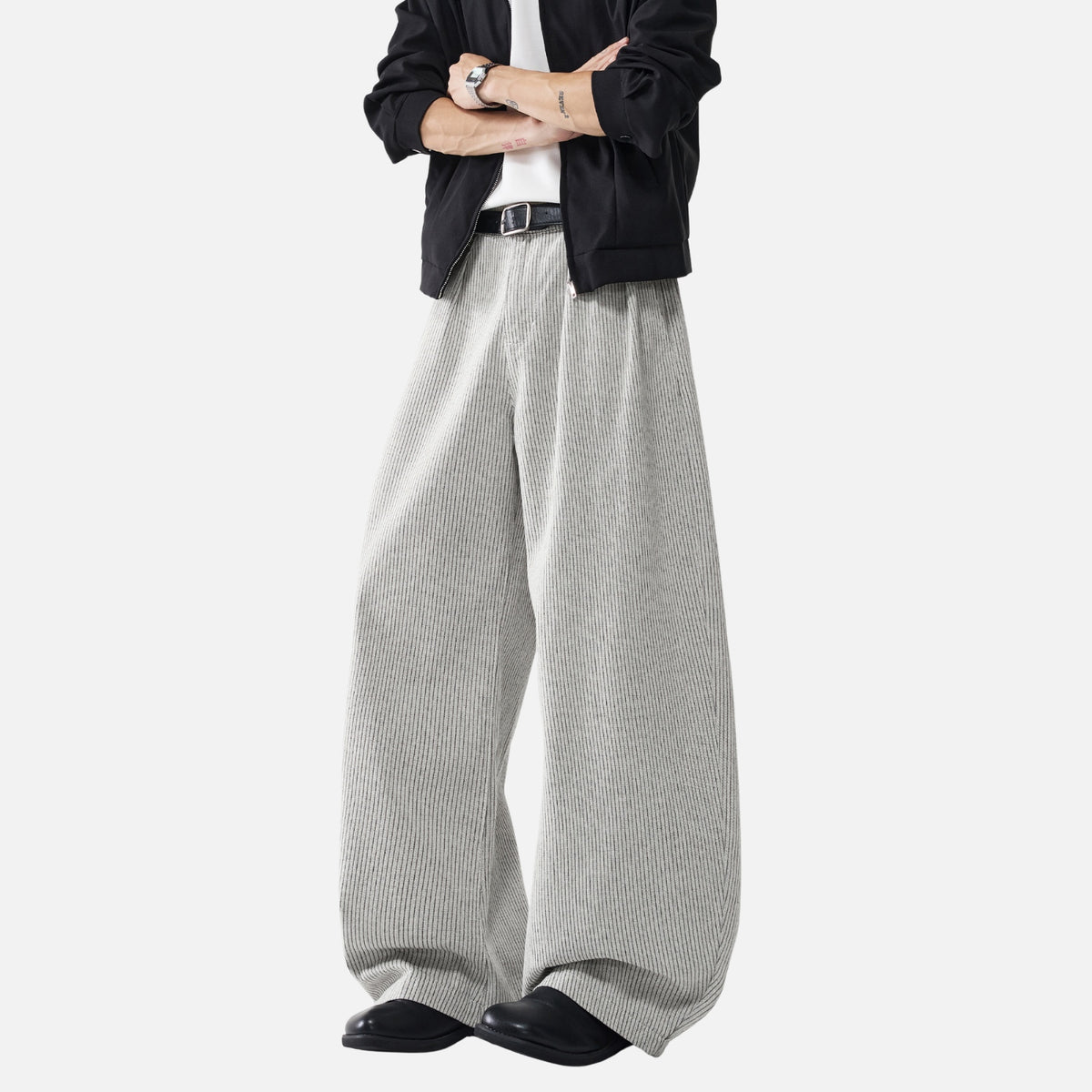 Japanese Vintage Striped Baggy Jeans