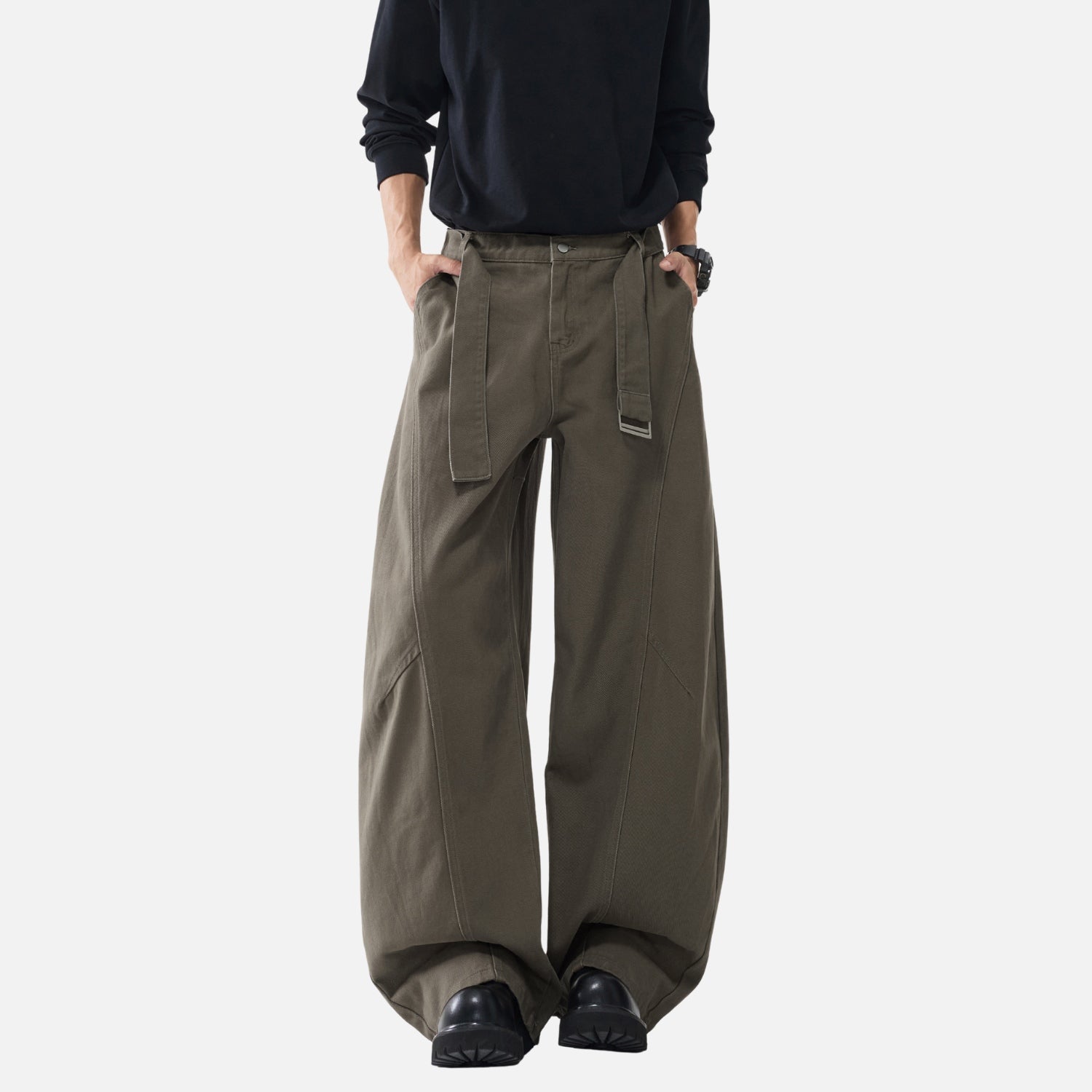 Vintage Structured Panel Utility Pants