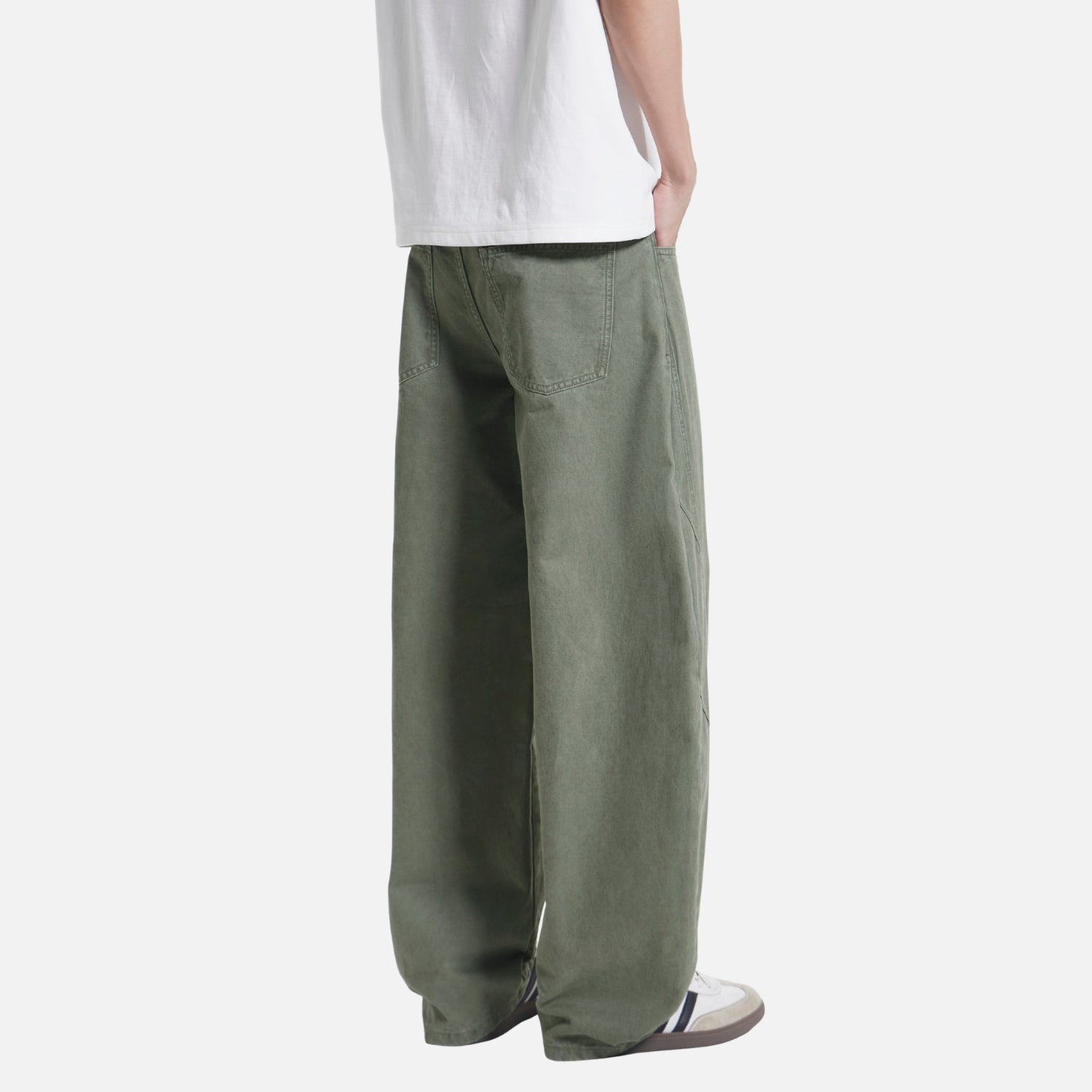 Vintage Washed Cotton Baggy Pants