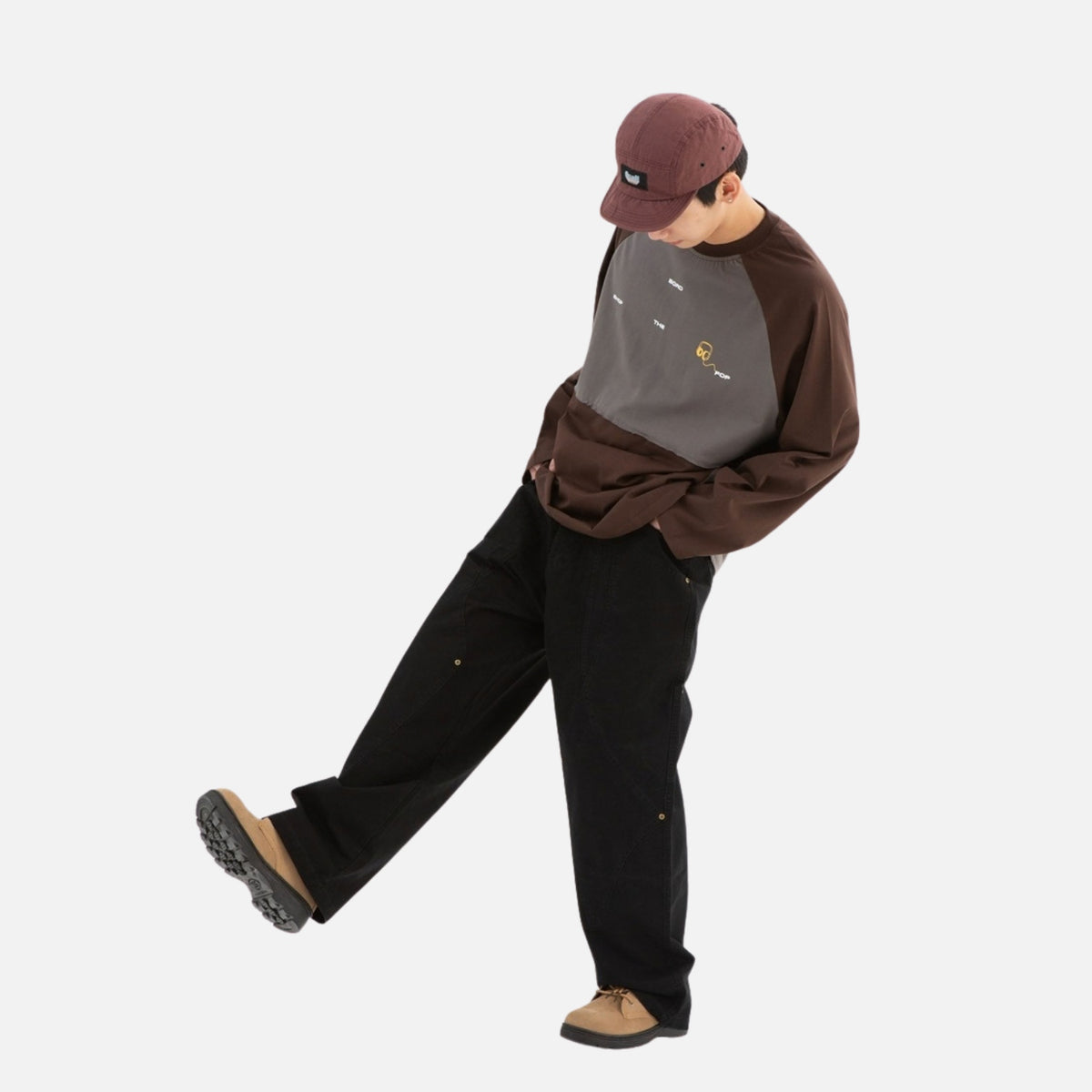 Japanese Colorblock Long Sleeve Tee