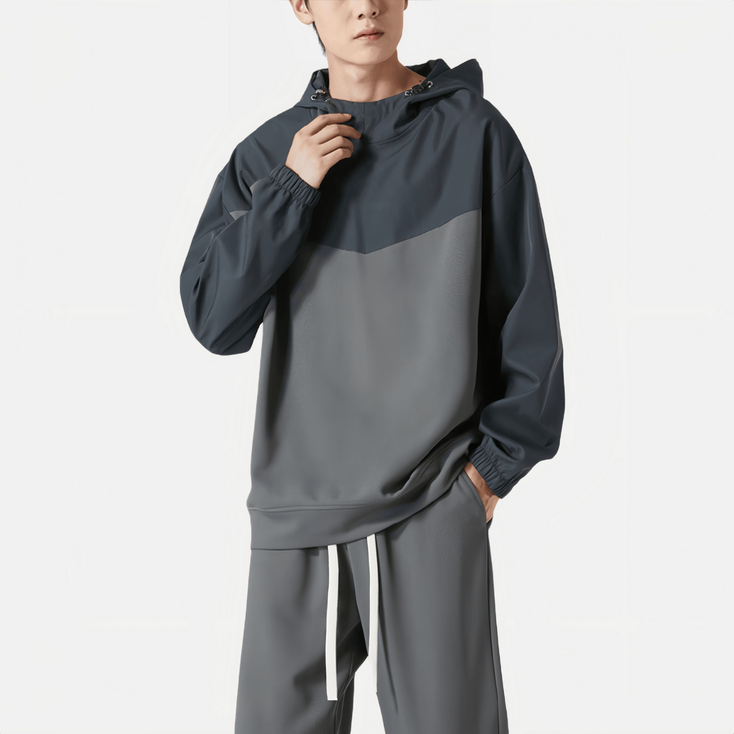 Casual Colorblock Two Piece Set