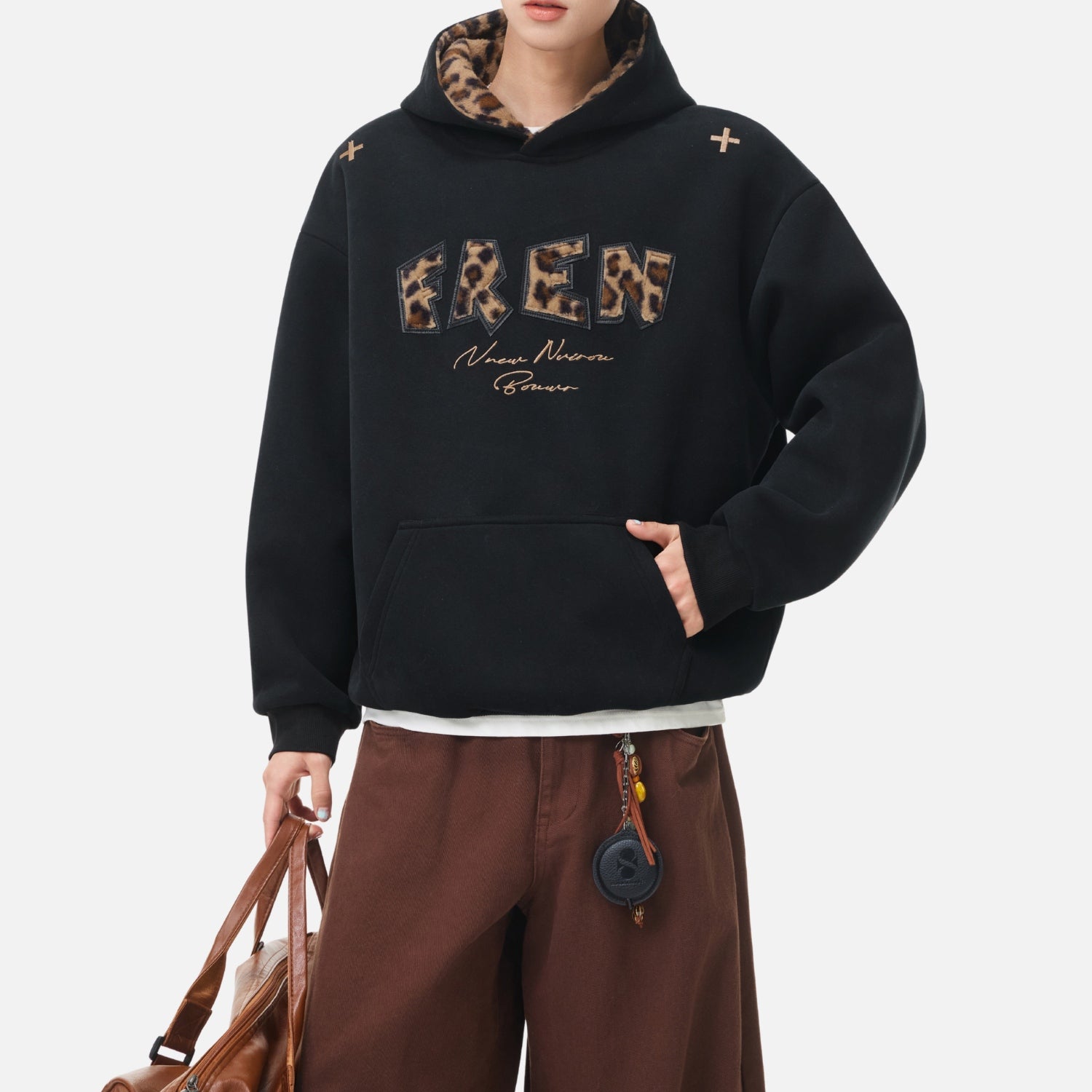 Heavyweight Leopard Patch Hoodie