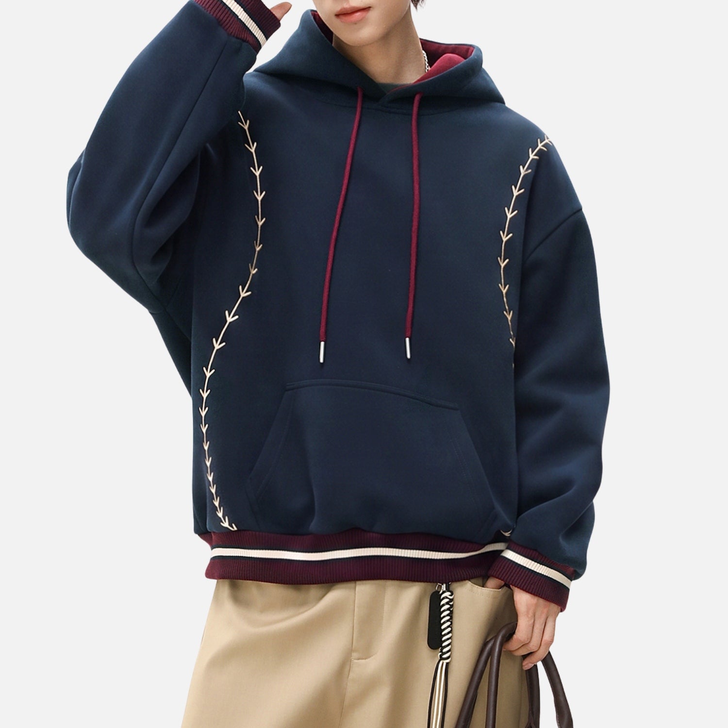 Heavyweight Vintage Contrast Embroidered Hoodie
