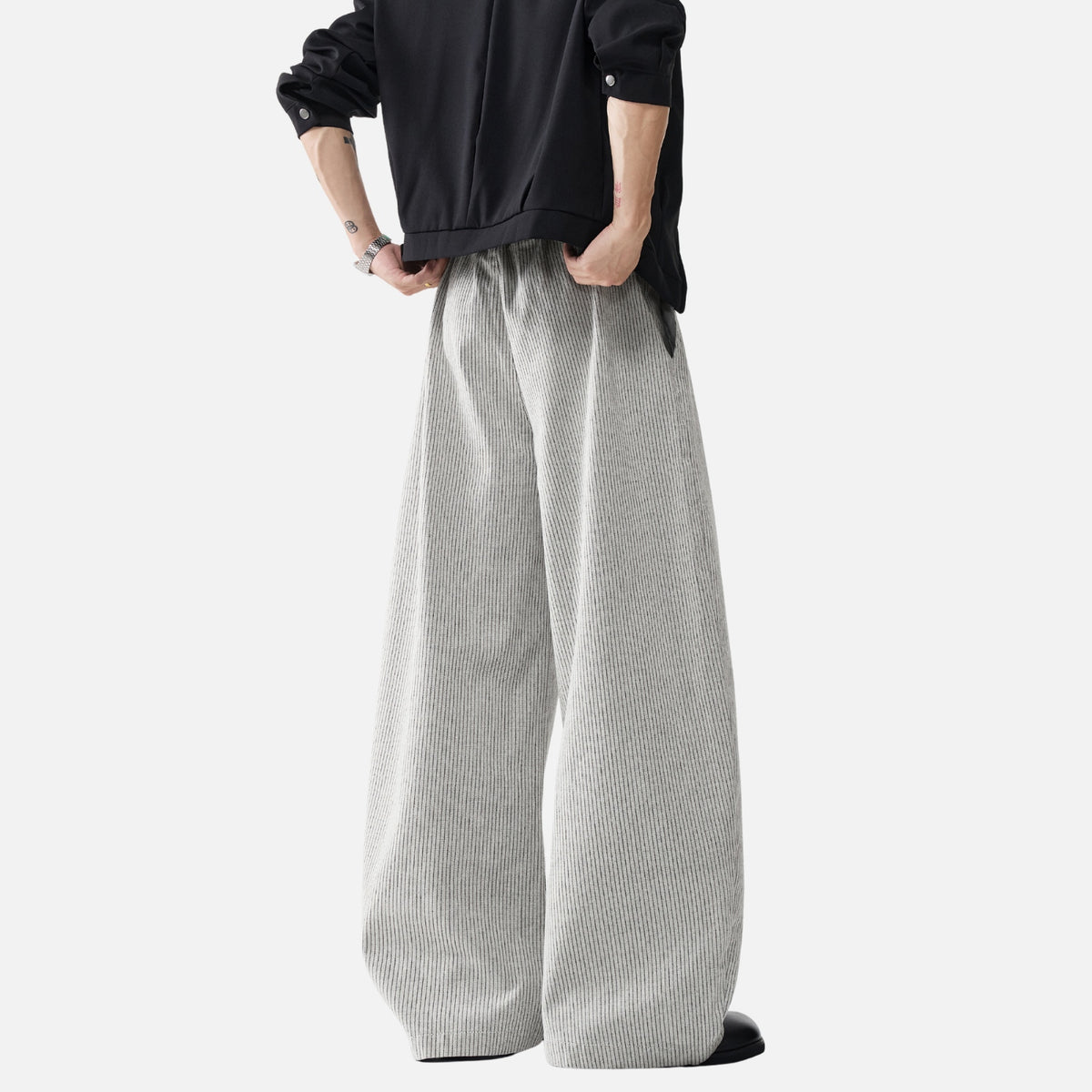 Japanese Vintage Striped Baggy Jeans
