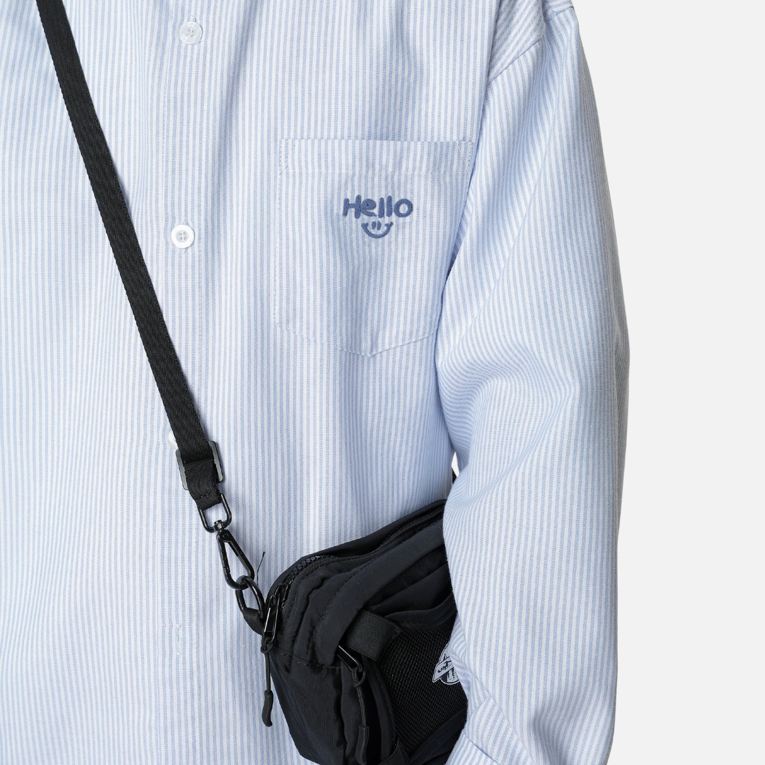 Striped Embroidered Pocket Shirt