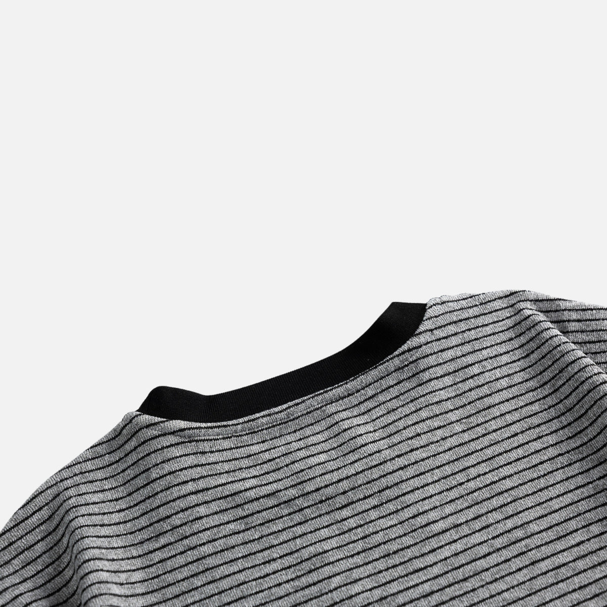 Striped Embroidered Crewneck Sweatshirt