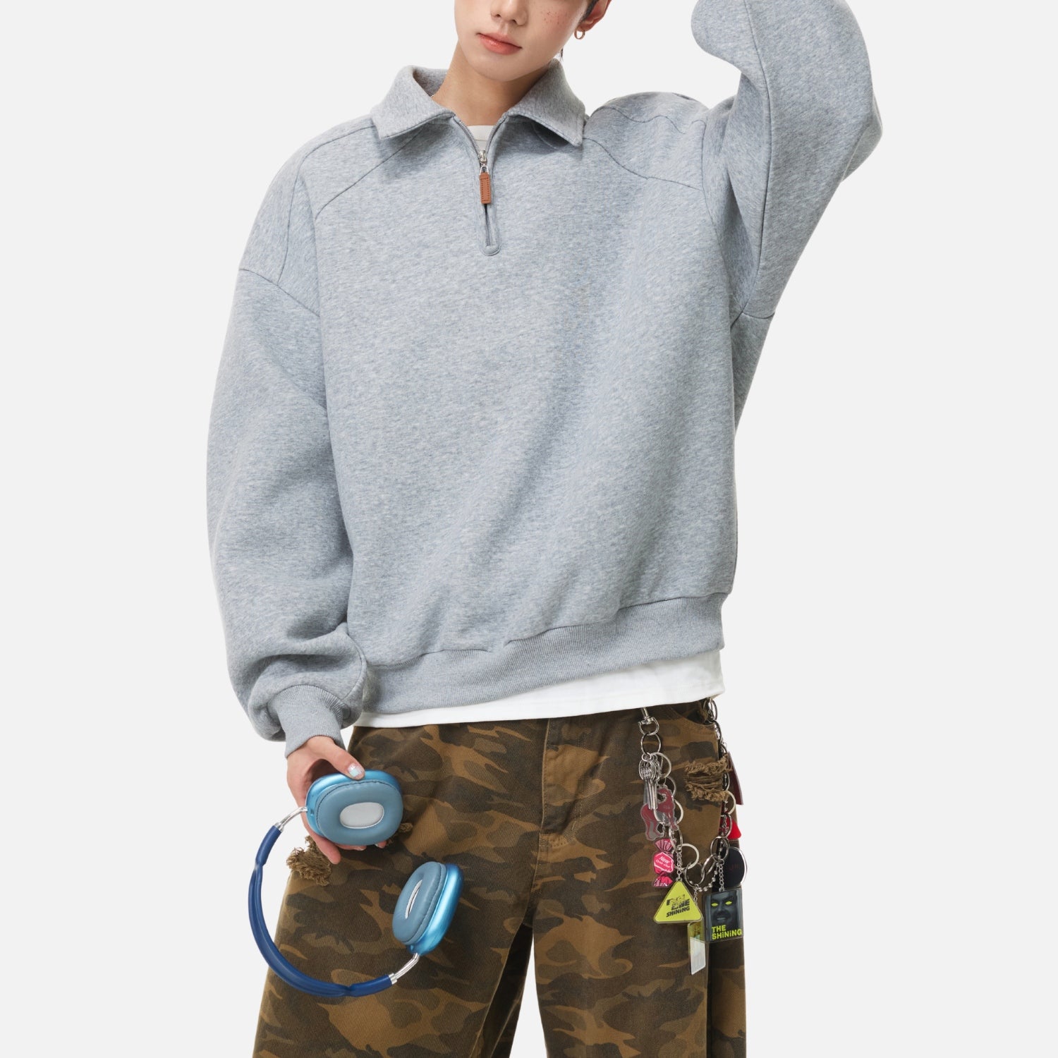 Vintage Half-Zip Polo Sweatshirt
