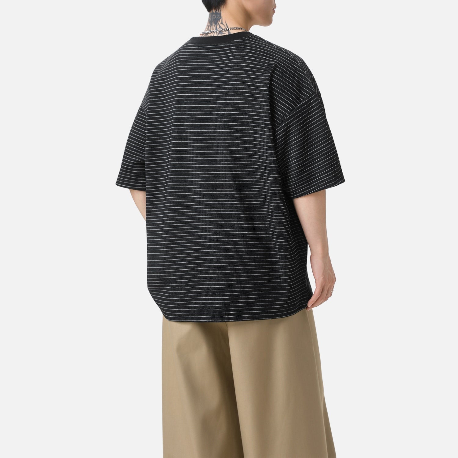 Minimal Striped Crewneck Tee