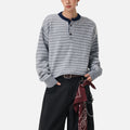 Vintage Colorblock Henley Sweater