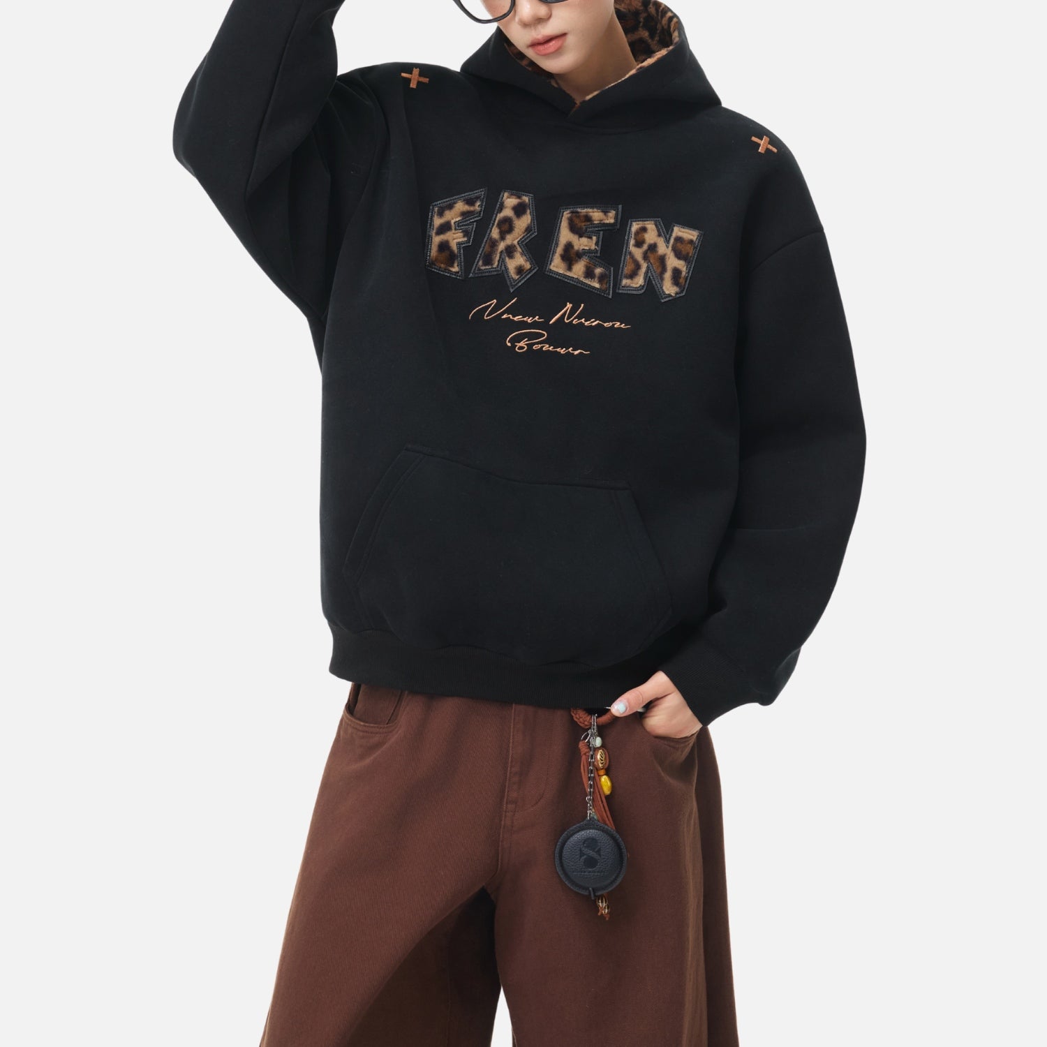 Heavyweight Leopard Patch Hoodie