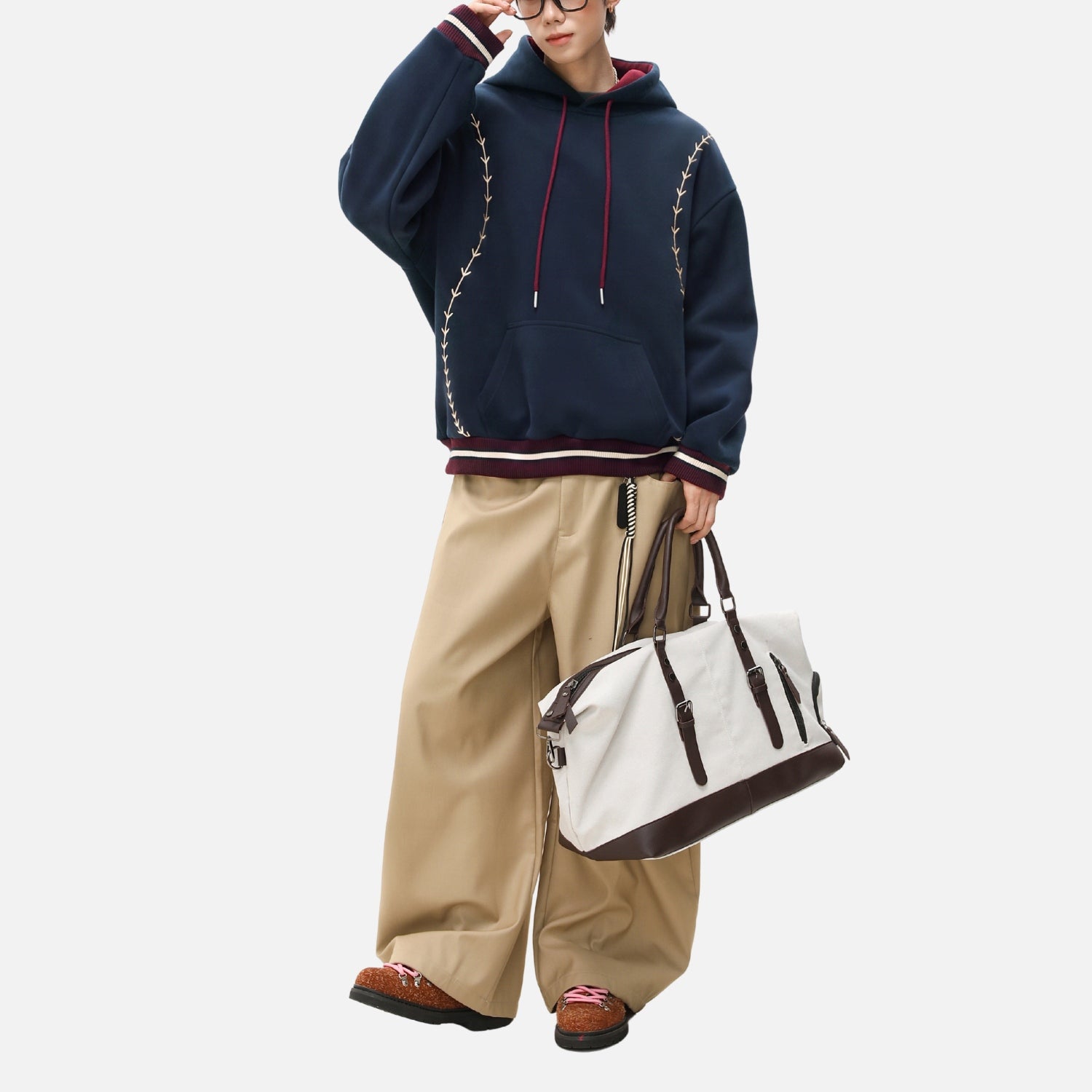 Heavyweight Vintage Contrast Embroidered Hoodie