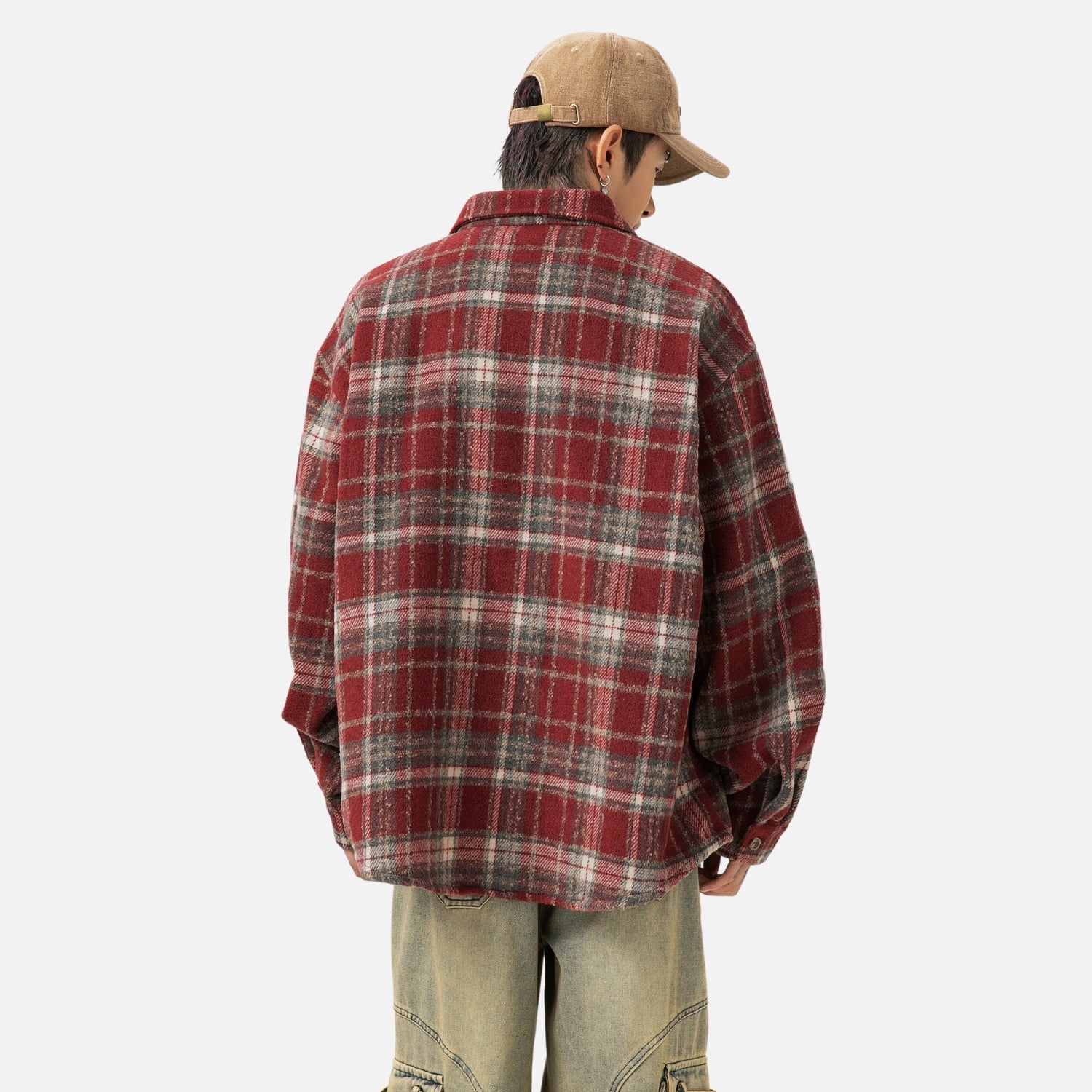 Vintage Plaid Long-Sleeve Shirt