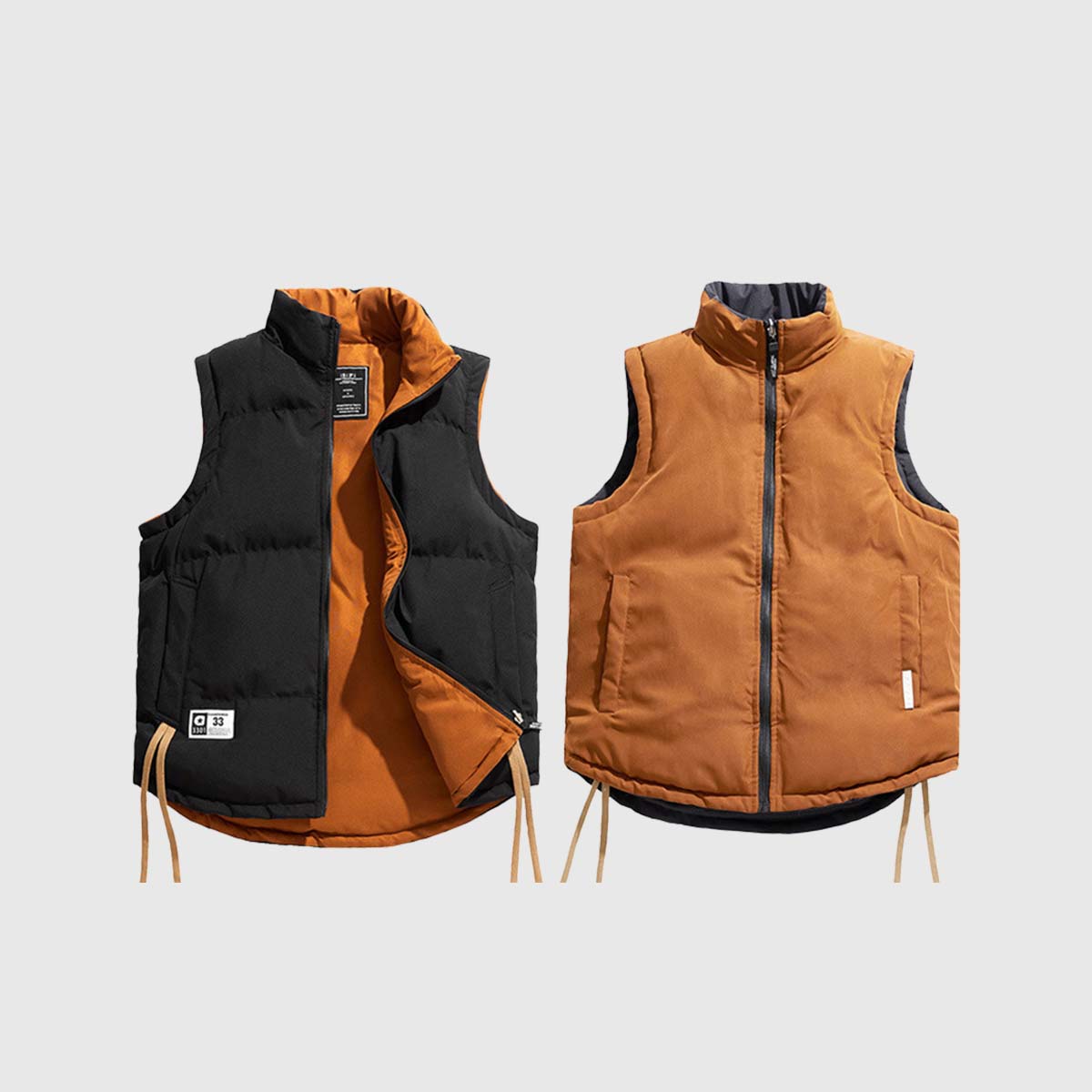 Two-Wear Puffer Vest With Bags