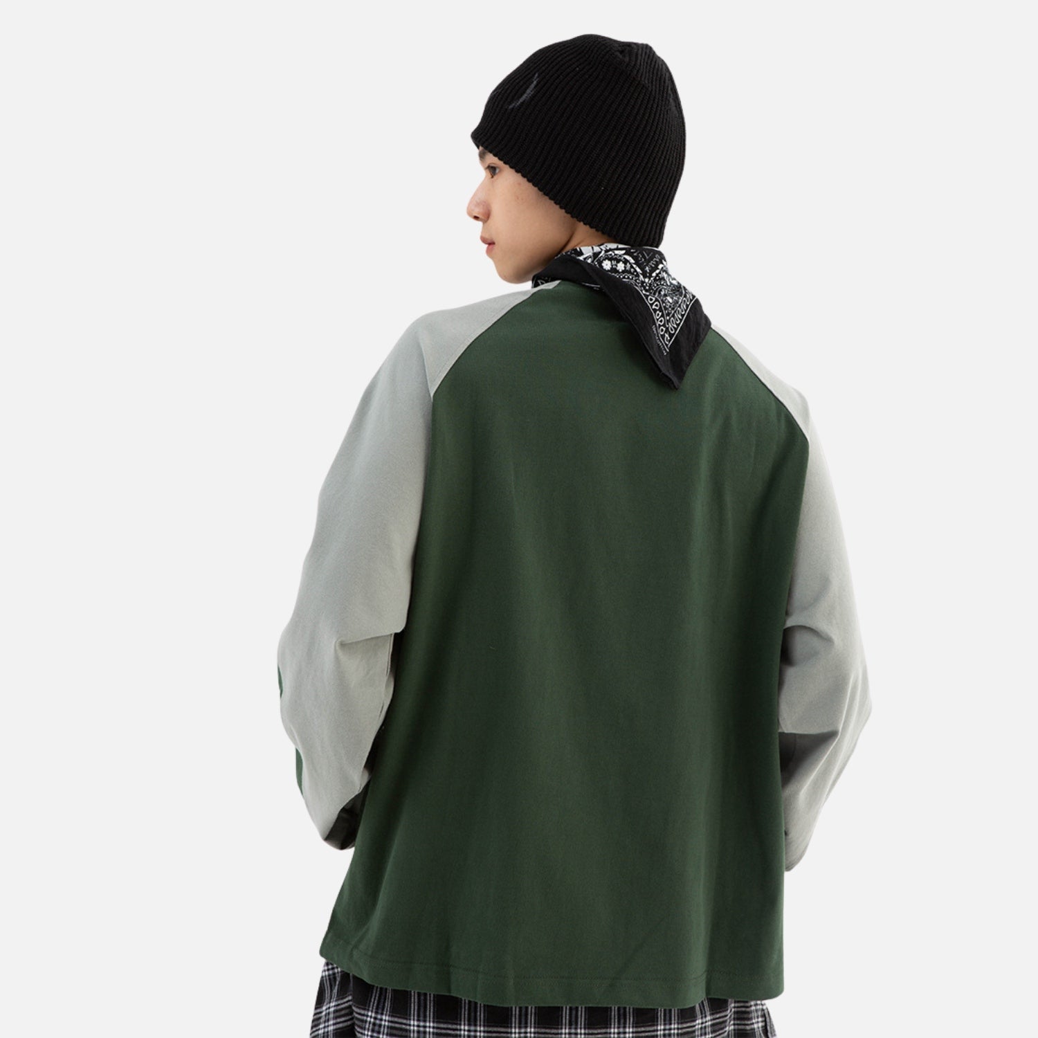 Colorblock Cotton Crewneck Sweatshirt