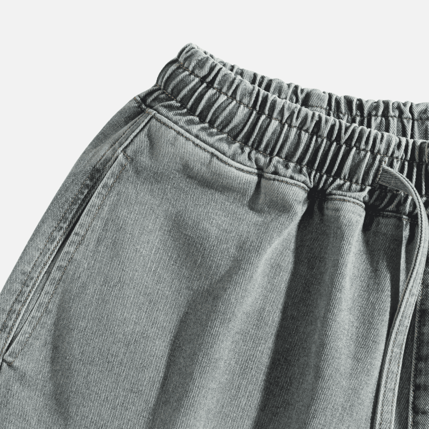 Slit Design Washed Jorts