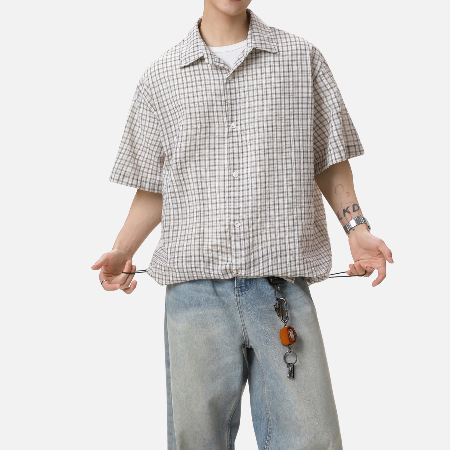 Colorblock Plaid Shirt