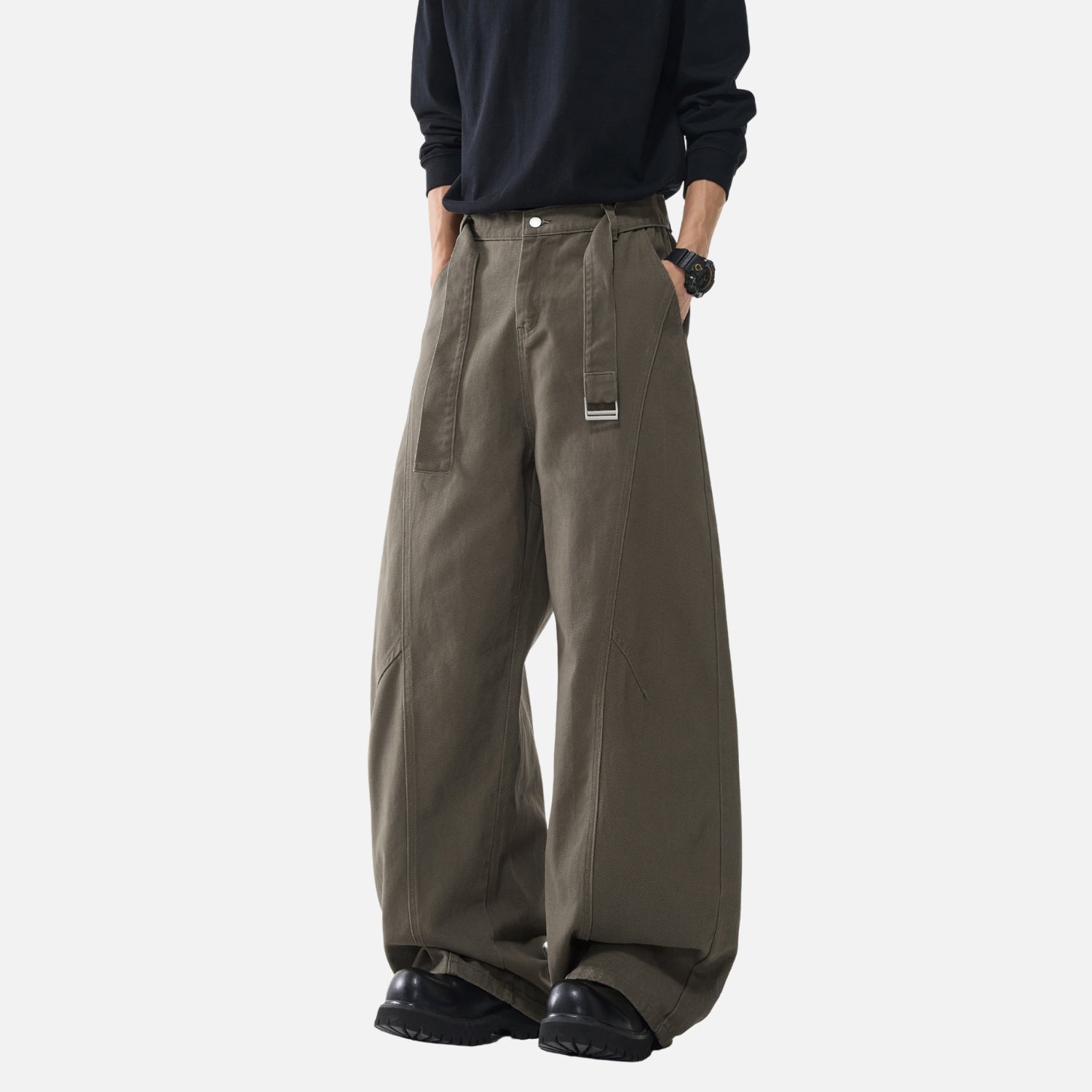 Vintage Structured Panel Utility Pants
