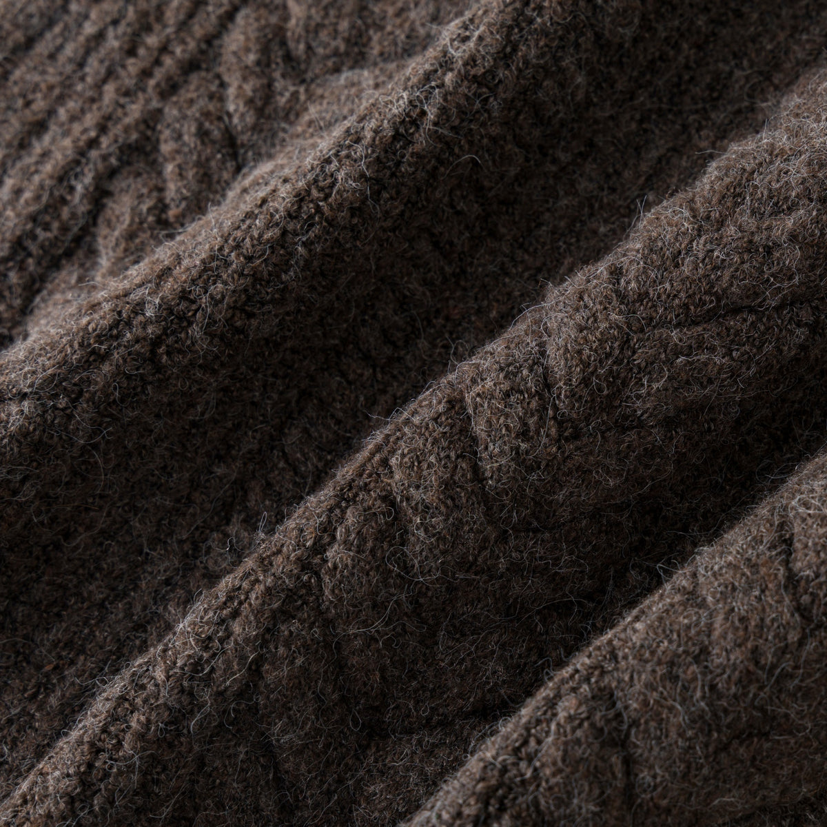 Vintage Cable Knit Zip-Up Sweater