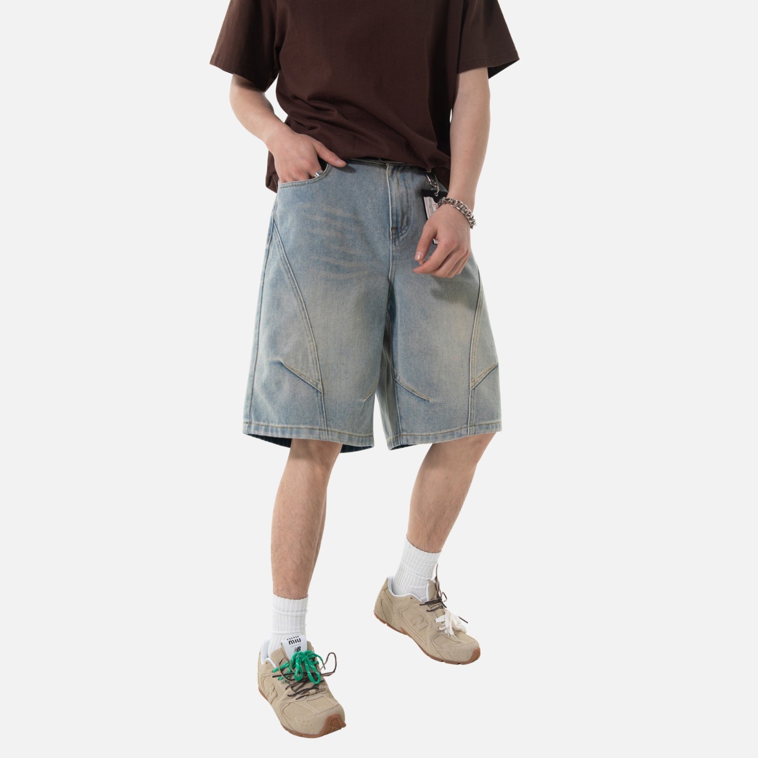 Vintage Washed Denim Shorts