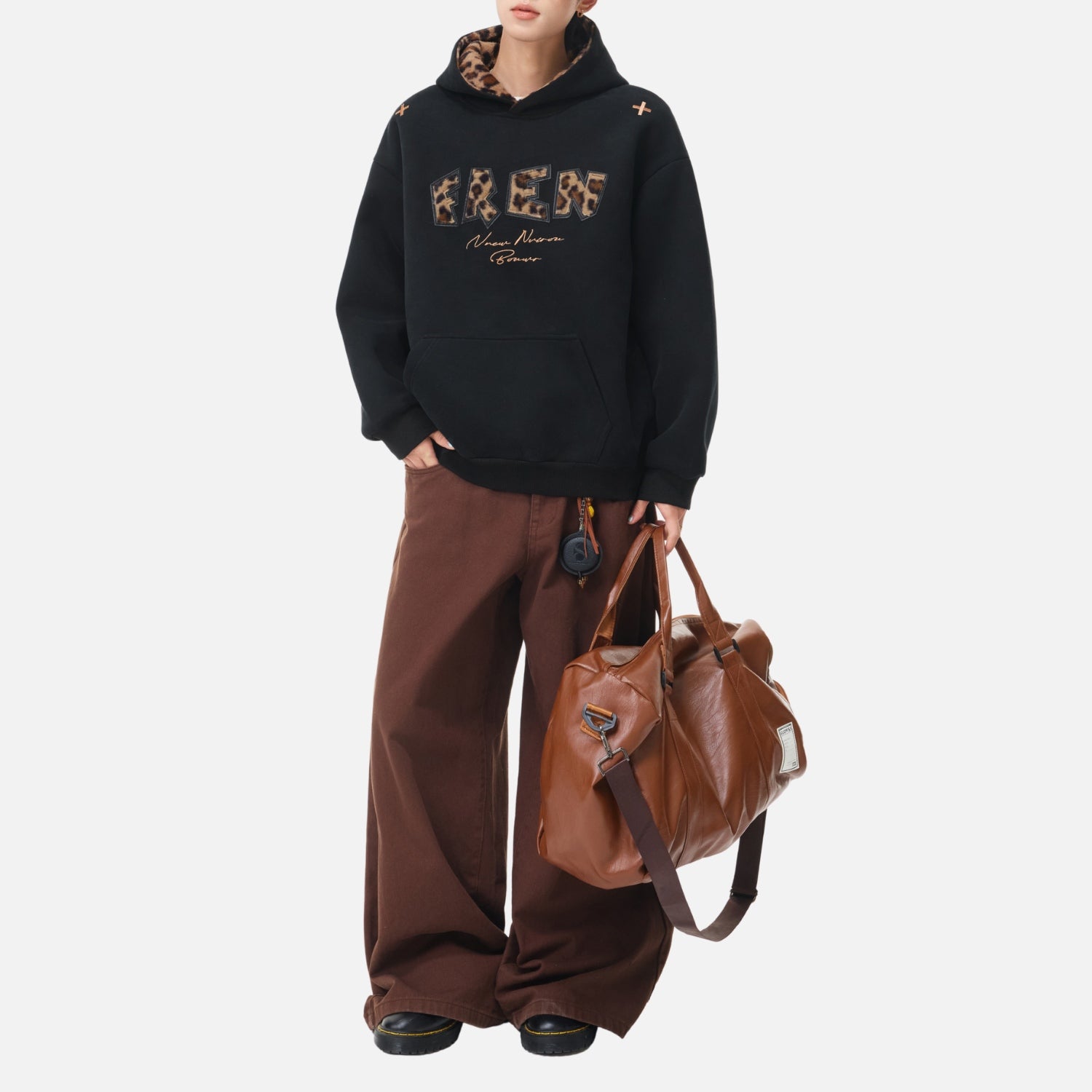 Heavyweight Leopard Patch Hoodie