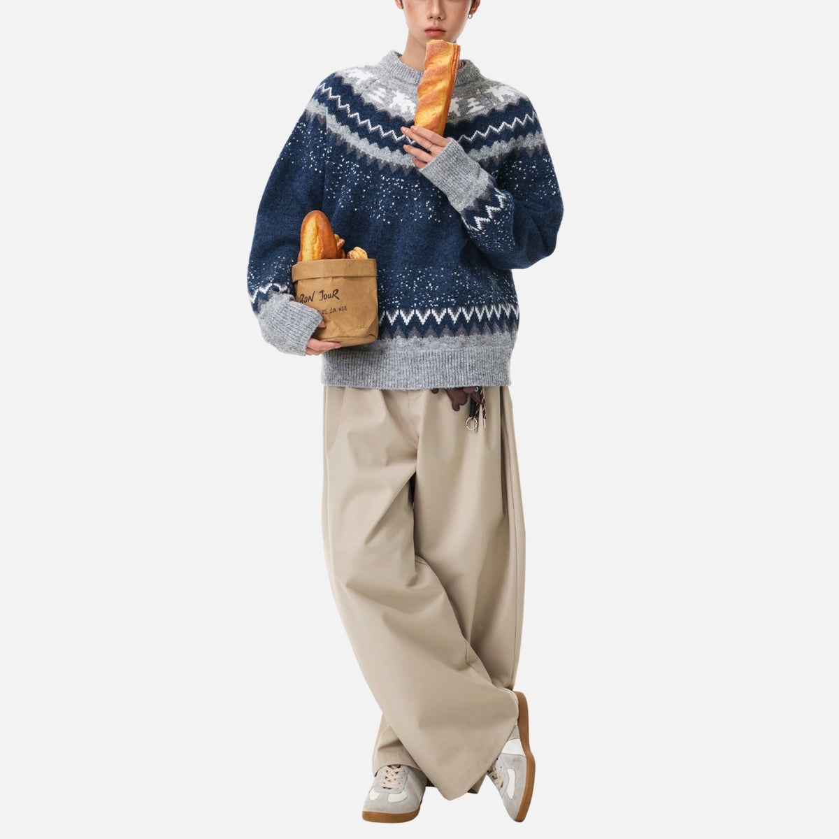 Vintage Fair Isle Jacquard Sweater