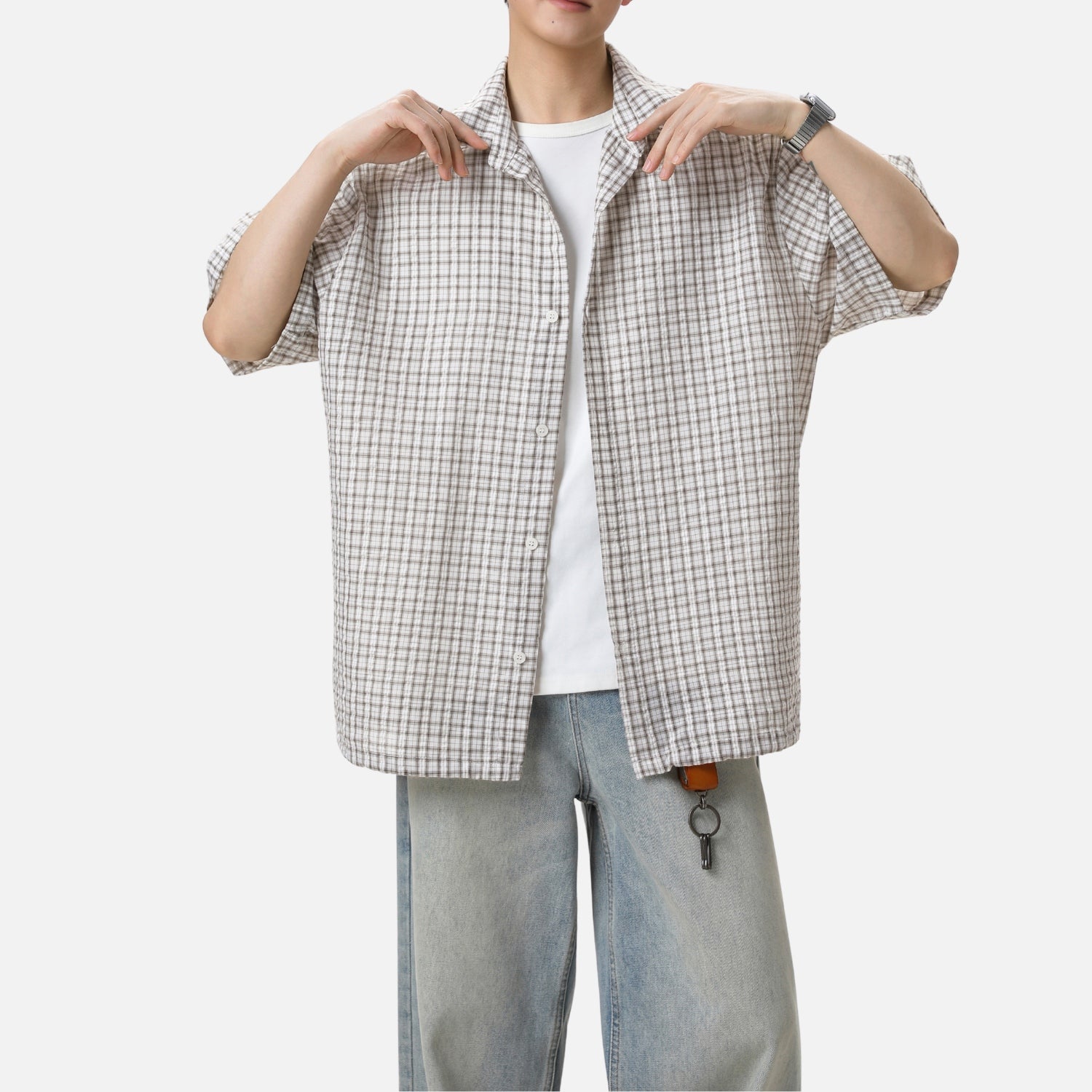 Colorblock Plaid Shirt