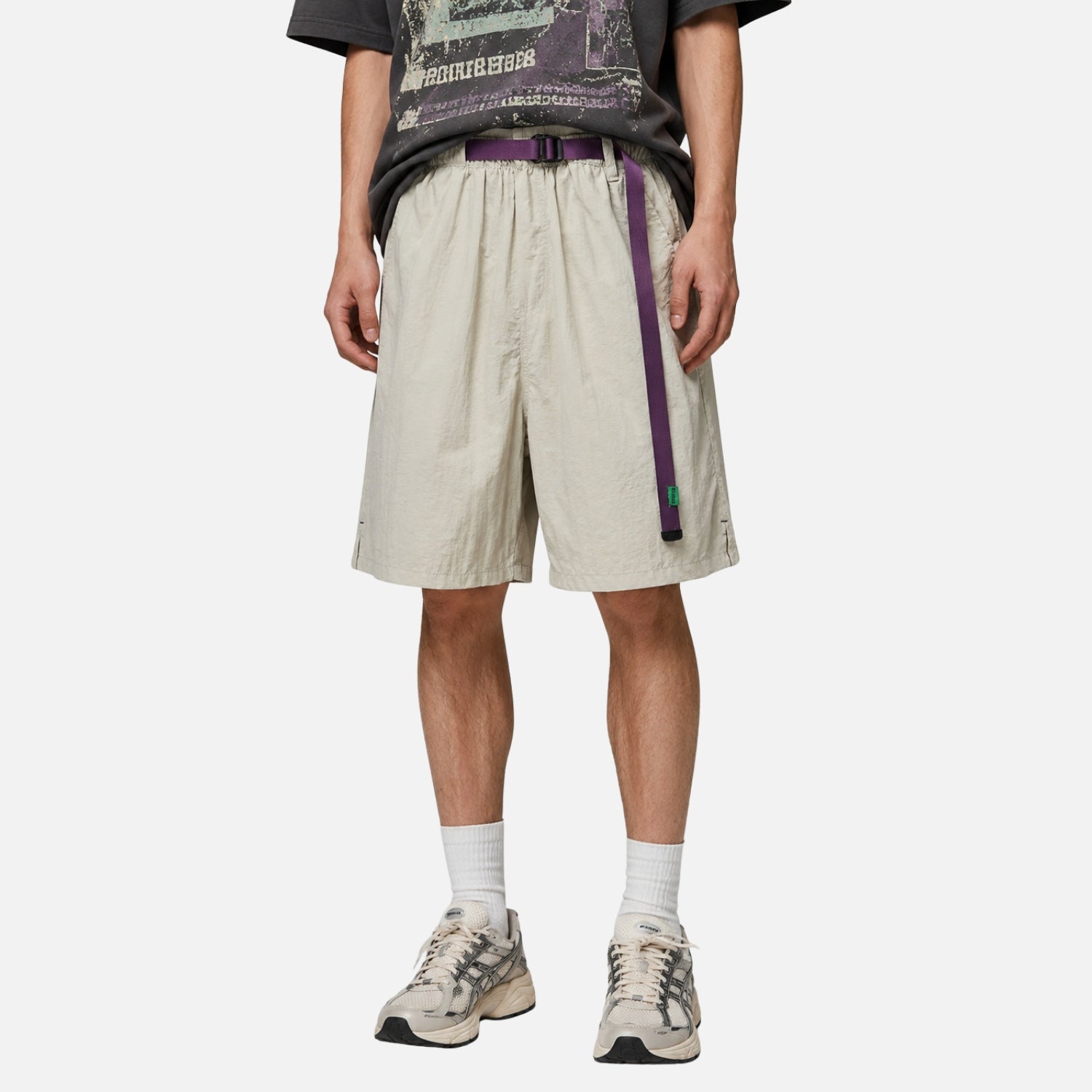 Colorblock Double-Waist Shorts