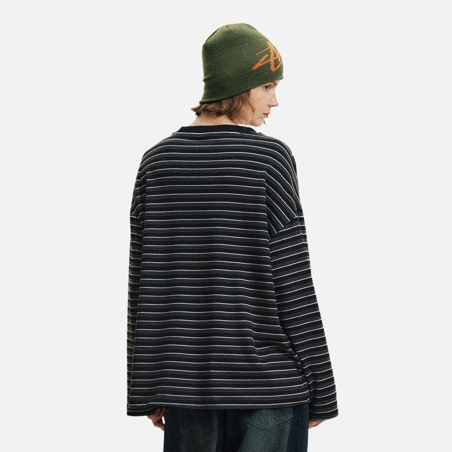 Striped Crewneck Long Sleeve Tee