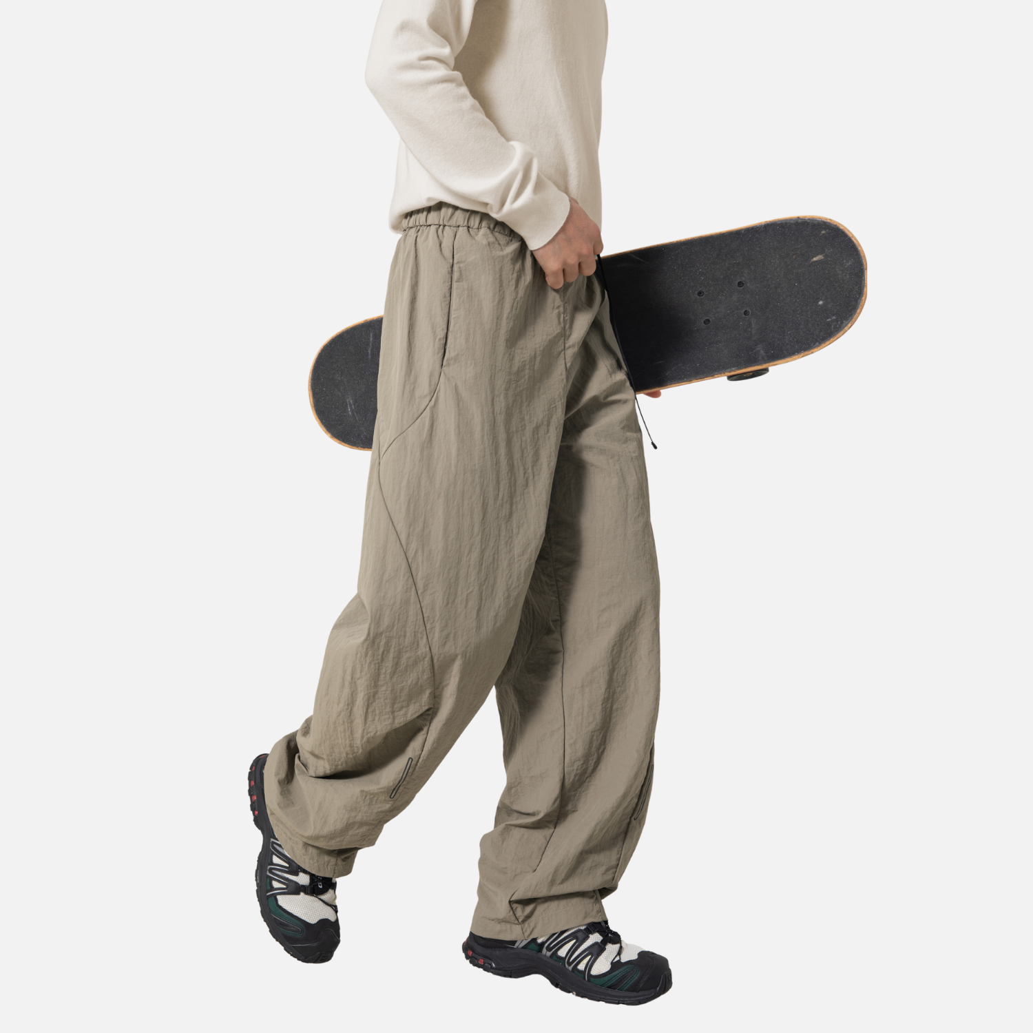 Segmented Adjustable Belt Cargo Pants