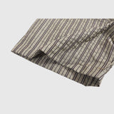 Tie Decor Stripe Shirts