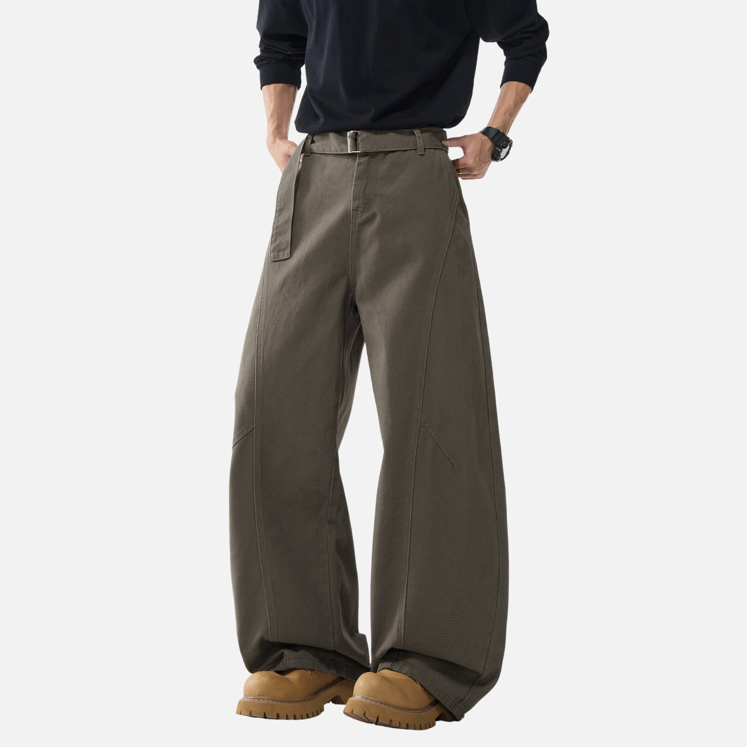 Vintage Structured Panel Utility Pants