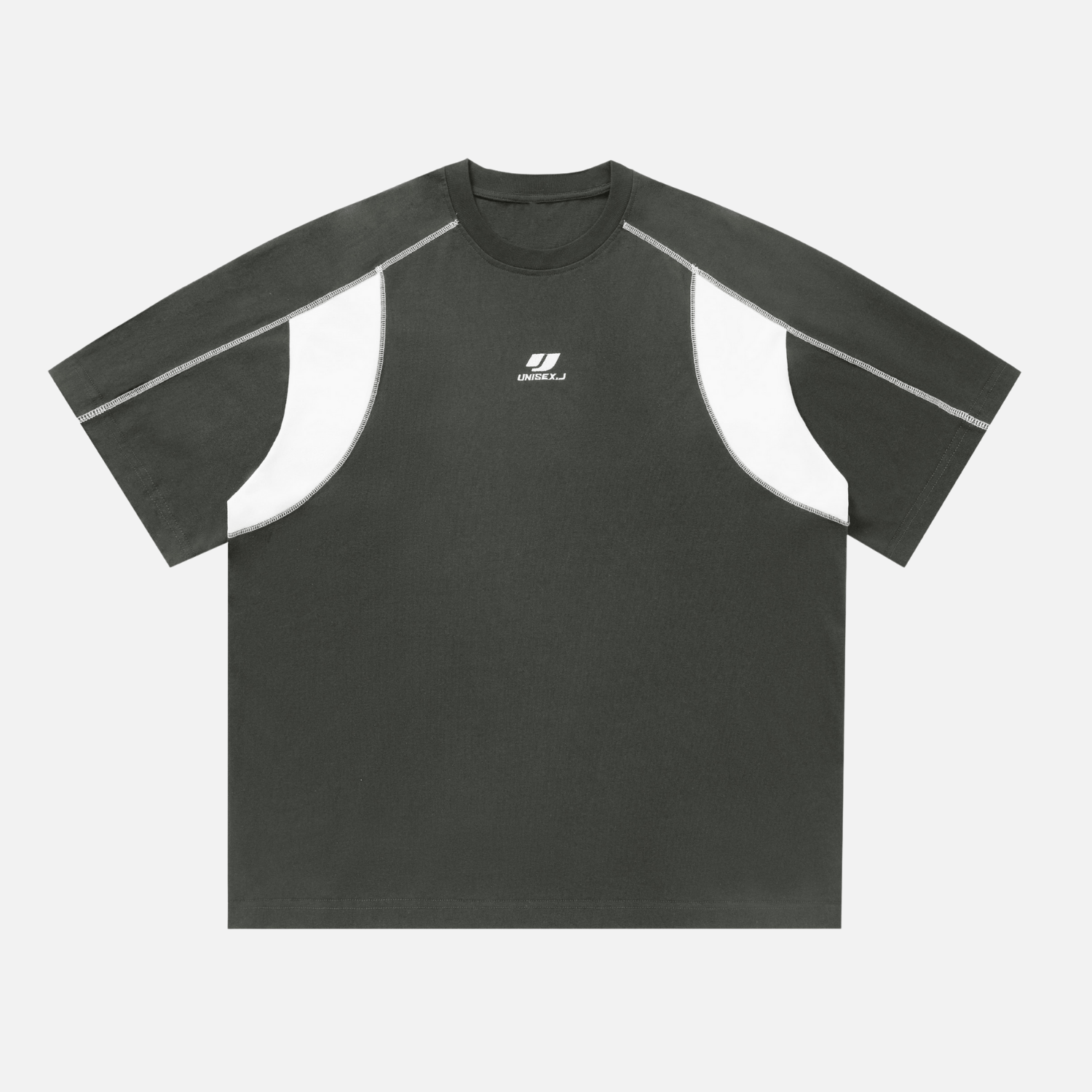 Colorblock Embroidered Cotton T-Shirt