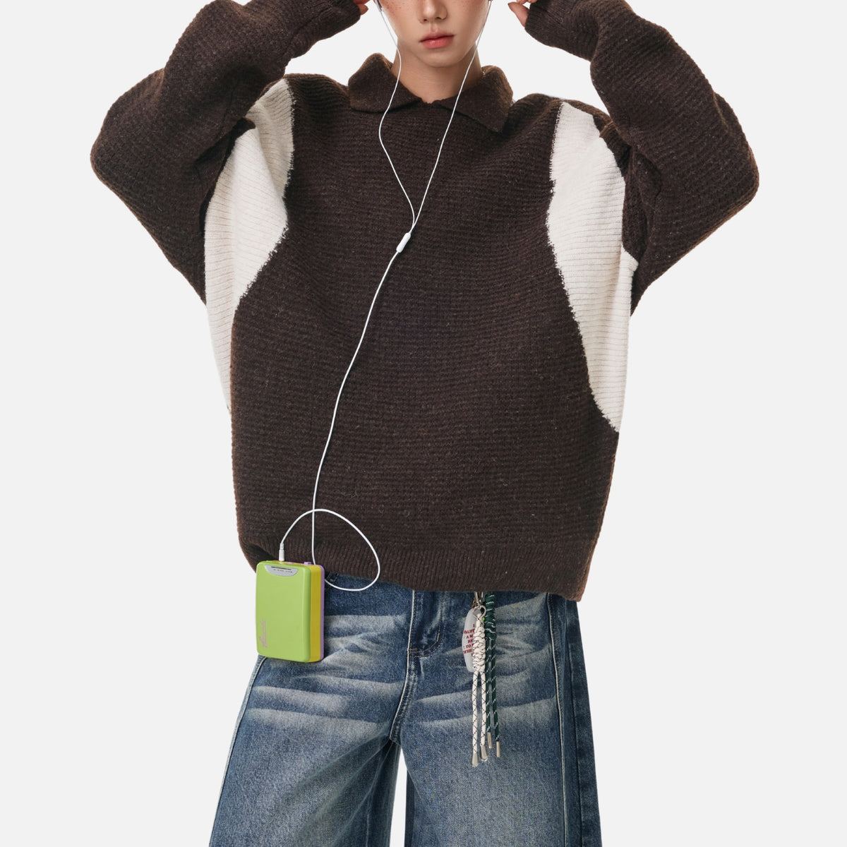 Vintage Colorblock Polo Sweater