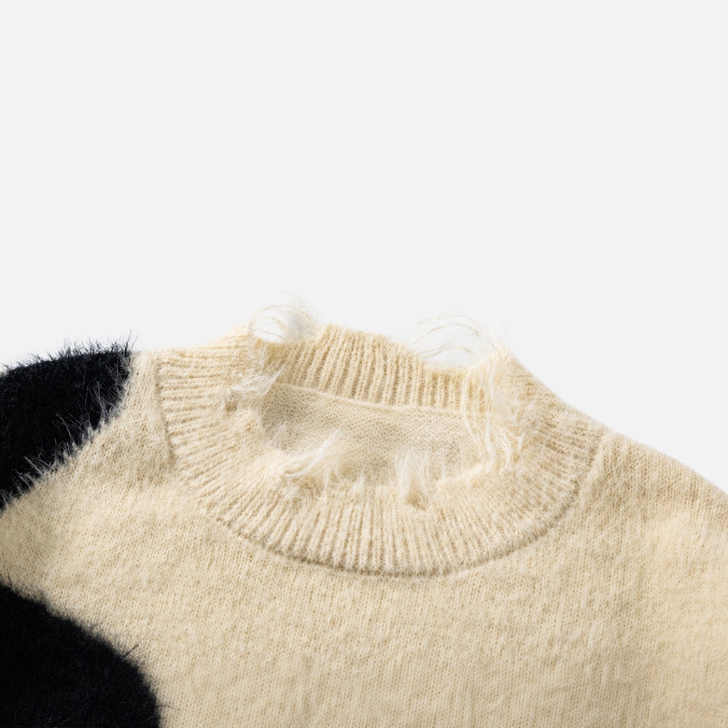 Suéter de punto con estampado de gato