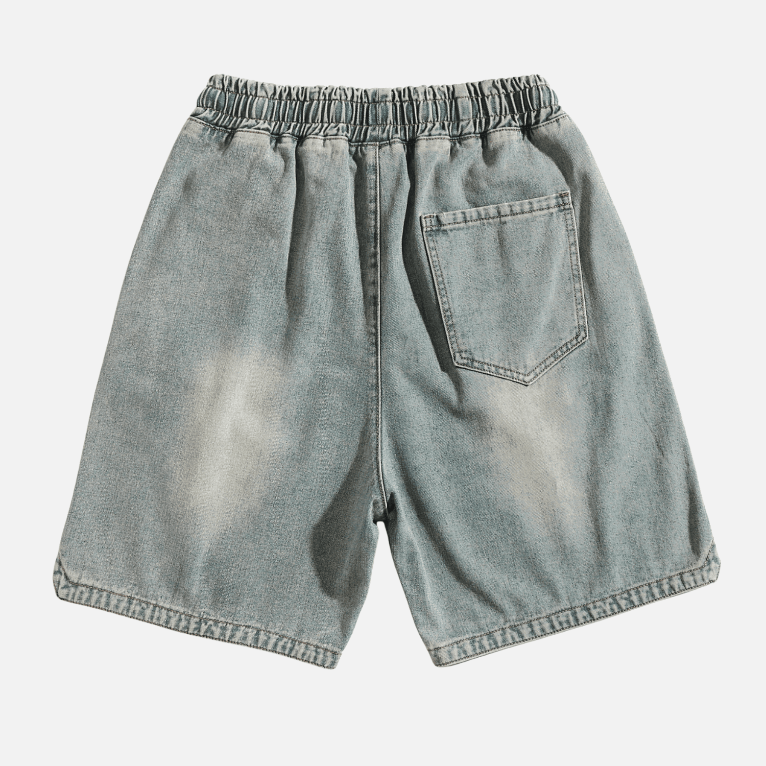 Slit Design Washed Jorts