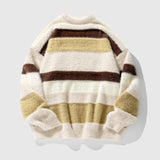 Vintage Striped Round Neck Sweater