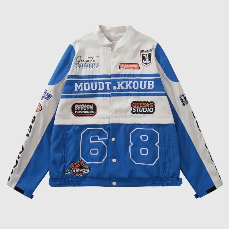 Removable  Racing Baseball Jacket