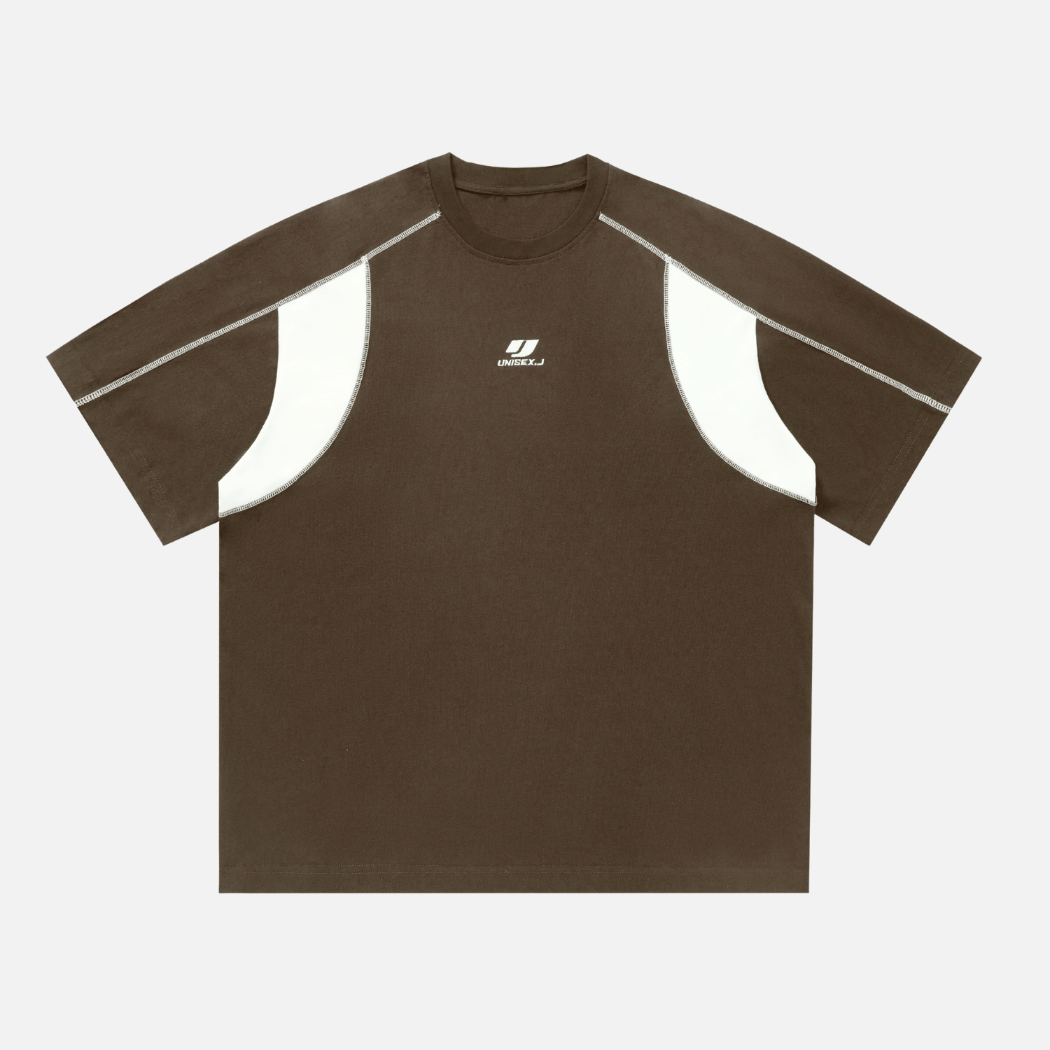 Colorblock Embroidered Cotton T-Shirt