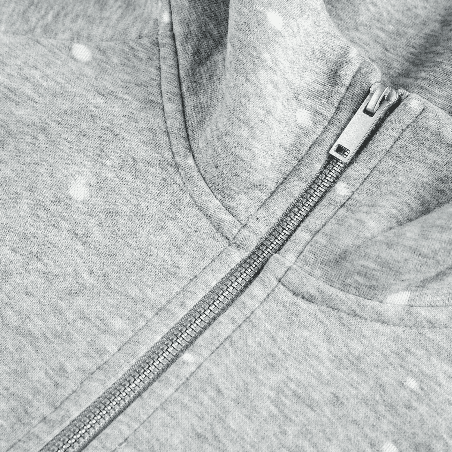 Burnout-Sweatshirt mit halbem Reißverschluss und Stehkragen